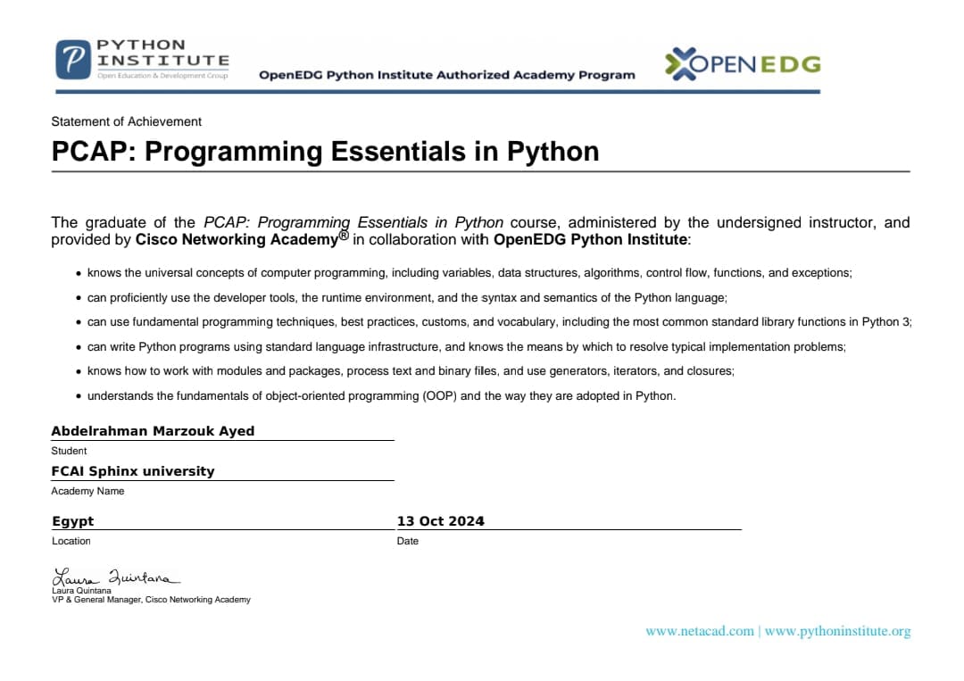 PCAP: Programming Essentials in Python