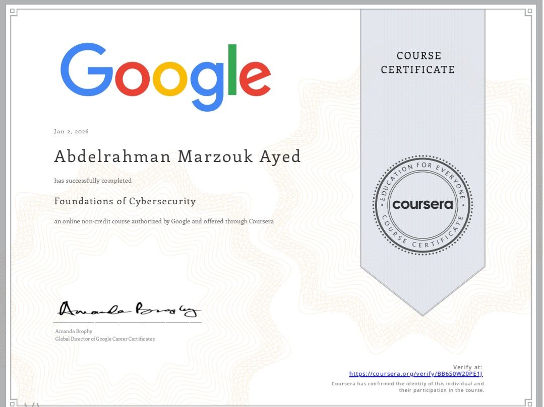 Google Foundations of Cybersecurity
