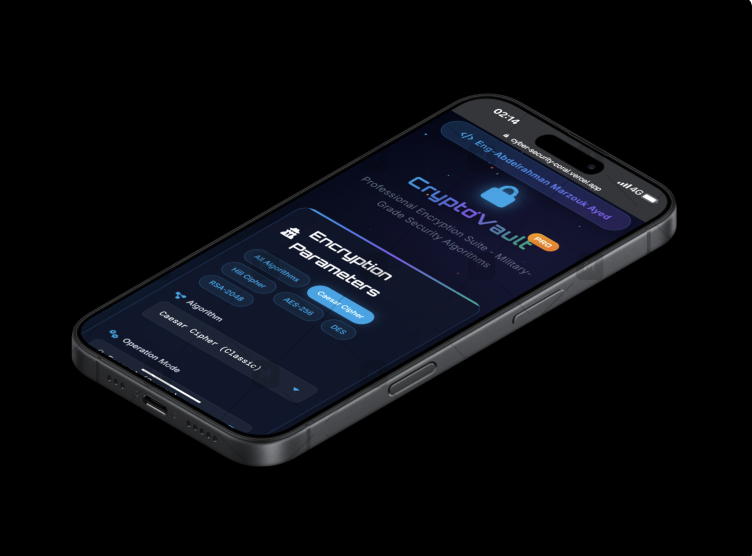 Cyber Security Crypto Toolkit (Flask) preview